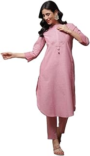 Women Cotton Straight Yarndyed 2 Piece Set
