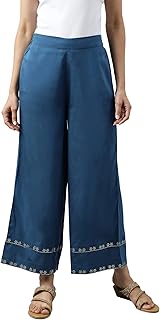 Women's High Rise Strechable Parallel Pants | Regular Fit Trousers