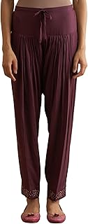 Women's High Rise Solid Salwar Loose Pants