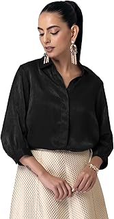 Women's Polyester Solid 3/4 Sleeve Regular Fit Blouse Pack of 1