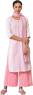 Dyed Cotton Round Neck Women's Kurta Palazzo Set