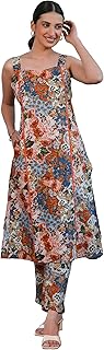 Women Multi Ethnic Motifs Printed Pure Cotton Kurta & Pant Set Latest Style
